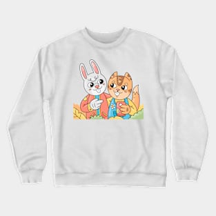 Rabbit Tiger Friend Crewneck Sweatshirt